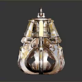 Yellow Red Metal Mechanical Equipment With Top Ring Complex Components And Holes