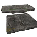 Natural Stone Wood Planks with Green Grout Lines for Outdoor Flooring
