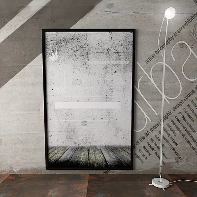 Nordic Abstract Painting Hanging Painting 3d model