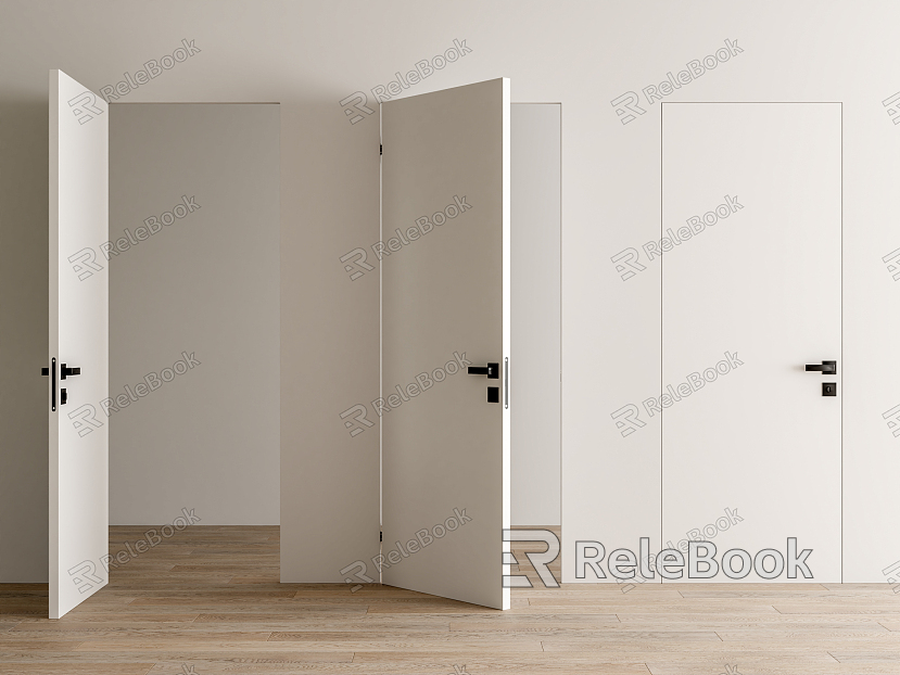 Modern swing door minimalist door model