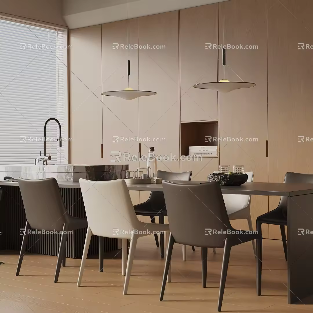 Modern table combination 3d model