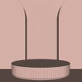 Minimalist Pink Arched Display Platform With Soft Light Shadows For Product Showcase 3d model