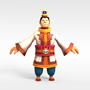 Version of Little Fish and Flower Game Character 3d model