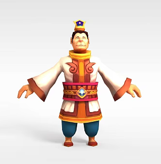 Version of Little Fish and Flower Game Character 3d model