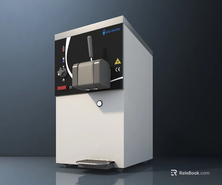 Commercial Virtuasonic Equipment With White Body Black Control Panel CE Mark And Foot Pedal 3d model 