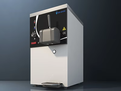 Commercial Virtuasonic Equipment With White Body Black Control Panel CE Mark And Foot Pedal 3d model
