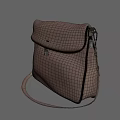 Fossil Dark Brown Genuine Leather Shoulder Bag With Metallic Zipper And Adjustable Strap