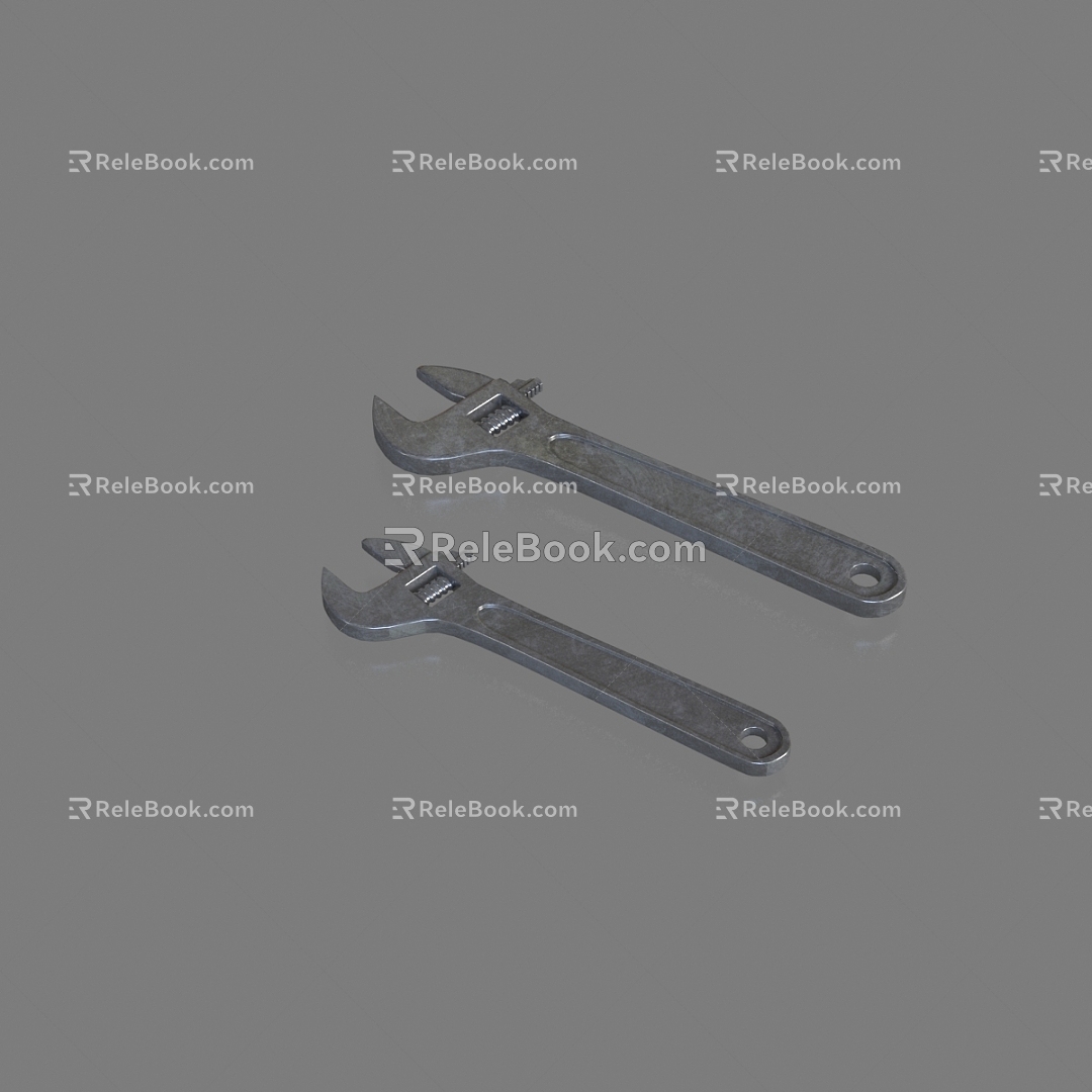 Wrench wrench Allen wrench adjustable wrench loose mouth hardware wrench hardware tool wrench industrial wrench 3d model