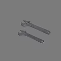 High Quality Hardware Tools Two Durable Adjustable Wrenches for Professional Repair Work 3d model