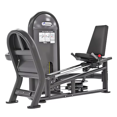 Gray Black Professional Leg Workout Sports Equipment With Control Panel And Weight Stack 3d model