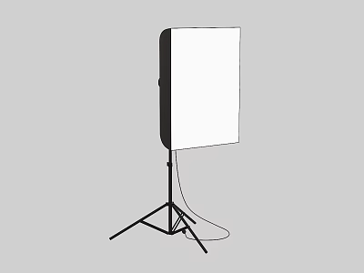 Professional Studio Softbox Lighting Setup with Adjustable Tripod Stand and Equipment 3d model