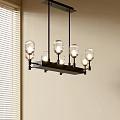 Modern Simple Chandelier Nordic Style Chandelier Mediterranean Style Chandelier Study Lamp Combination Dining Room Lamp Glass Ceiling Combination 3d model