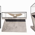 Stylish Display Shelves with Glass Enclosures and Metal Frames in Modern Design