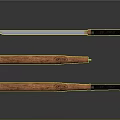 Premium Sports Equipment Set with Carved Wooden Bats and Blue Blade Sword Handles