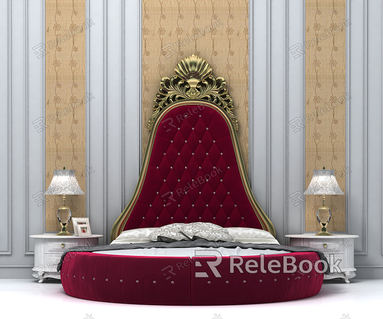 European-style round bed model