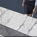 Modern Reception Desk 3D Model With Elegant Marble Countertop In Lobby Design
