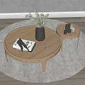 Round Coffee Table Log Style Coffee Table Coffee Table Combination Modern Coffee Table Cream Style Coffee Table Log Coffee Table 3d model