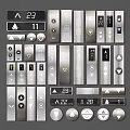 Modern elevator keys 3d model