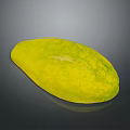 Fresh Ripe Yellow Mango Fruit with Natural Skin Texture on Dark Gray Background