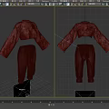 Traditional Themed Clothing Set With Dragon Design Mesh Sleeves And Colorful Pants