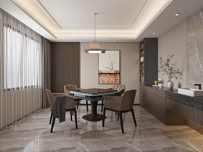 Modern Chess Room 3d model