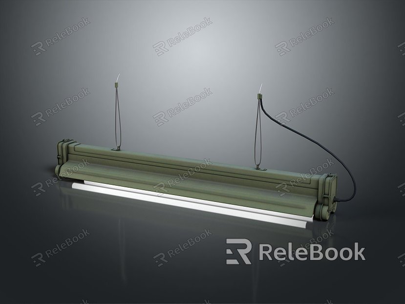 Lamp stick fluorescent lamp lighting lamp lighting fixture furniture furniture realistic model cartoon model model