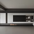 Modern TV background wall 3d model