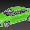 Green Sporty Sedan With Modern Black Grille And Sleek Exterior Design
