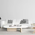 Nordic Sofa Coffee Table Combination Simple Sofa Coffee Table Combination 3d model