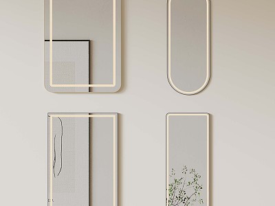 Mirror Modern Makeup Mirror Decorative Mirror Vanity Mirror 3d model