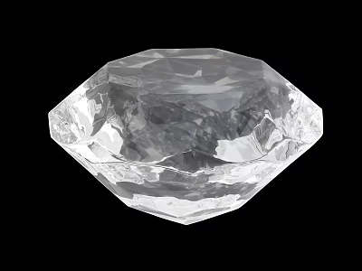 Sparkling Brilliant Transparent Diamond Gemstone With Precision Faceted Cut For Luxury Jewelry 3d model