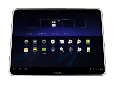 Nokia Tablet Computer With Apps Interface And Digital Display Screen 3d model