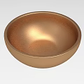 Golden Ceramic Bowl Dinnerware Set with Modern Sleek Design for Dining 3d model
