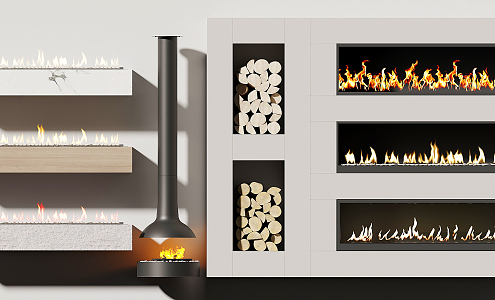 Modern Fireplace 3d model