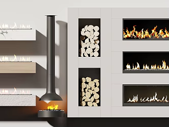 Modern Fireplace 3d model