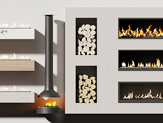 Modern Fireplace 3d model