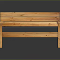 Natural Wooden Bench With Armrests Slatted Seat And Sturdy Legs Design