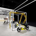 CFMOTO Exhibition Booth Interior With Modern Lighting And Motorcycle Displays
