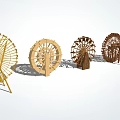Decorative Garden Ornaments With Wooden Windmills In Various Styles And Colors