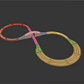 Wooden Figure Eight Toy Track With Smooth Curved Structure And Playful Design