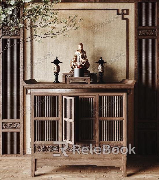 Chinese-style Shrine Buddhist Table Sacred Table Buddhist Cabinet Sacred Fire Table Entrance Side Cabinet model