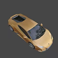 Orange Lamborghini Sports Car With Sleek Exterior Design And Black Alloy Wheels