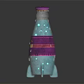Quantum Blue Beverage in Transparent Glass Bottle with Vibrant Liquid on Dark Background