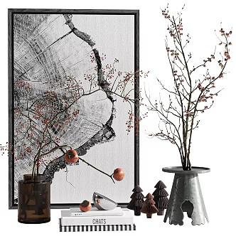 Ornaments Combination Decorations Vase 3d model