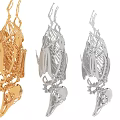 Stylish Decorative Ornament Set With Gold Silver Finish And Intricate Sculptural Design For Home Decor