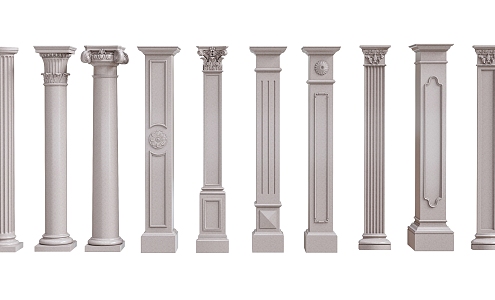 European Roman Column 3d model