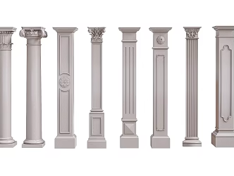 European Roman Column 3d model
