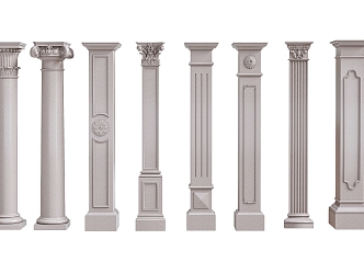 European Roman Column 3d model