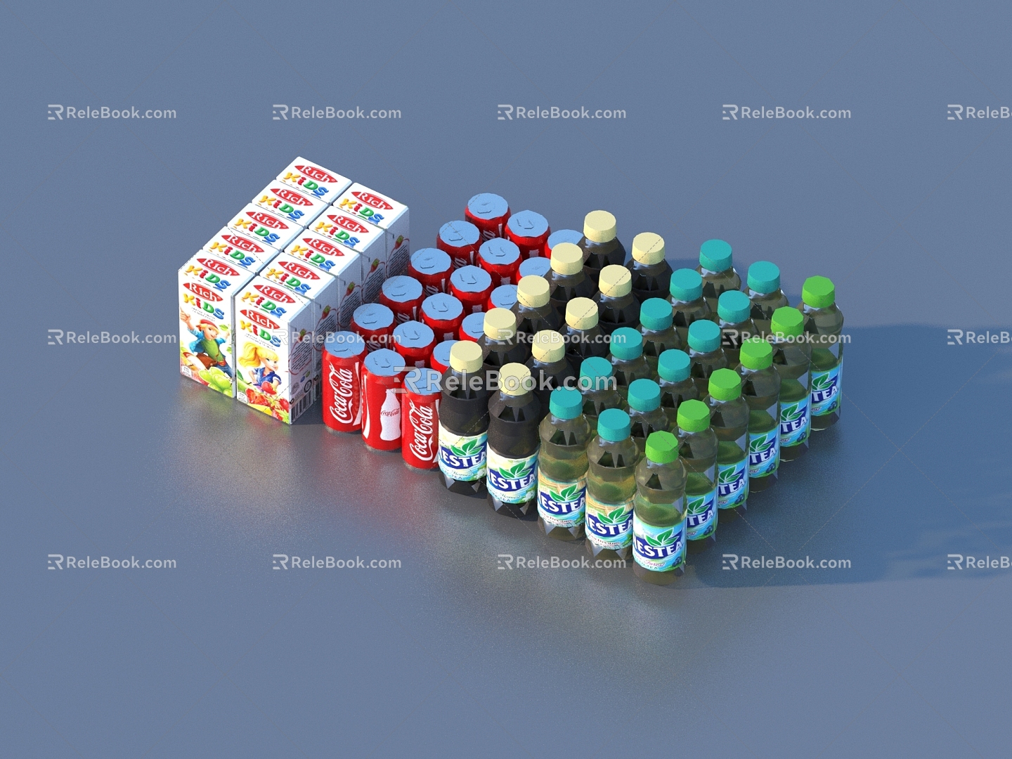 Beverage cans 3d model