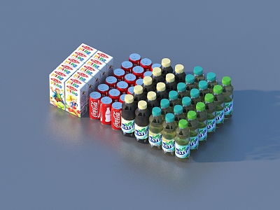 Beverage cans 3d model